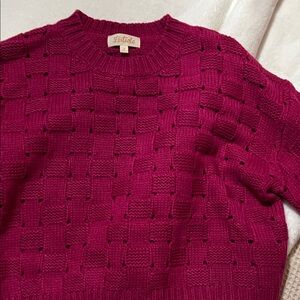 Listicle Fuchsia Crew Neck Sweater